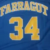 Xflsp 2022 College 100% Stitched Farragut Academy #34 Kevin Garnett College Basketball Black Embroidered Jersey S-3XL