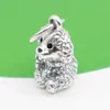 925 Silver Fit Pandora Stitch Bead New Cute Sparkling Paw Print Pulsera Charm Beads Cuelga DIY Accesorios de joyería