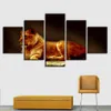 Ferocious Tiger Lying Prone modern Canvas HD Prints Posters Home Decor Wall Art Pictures 5 Pieces Art Paintings No Frame