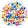 100 pz 4.5 cm Mini Girasole di Seta Fiori Artificiali Testa Per La Festa Nuziale Decorazione Domestica Corona Fai Da Te Scrapbooking Falso jllRes