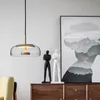 Подвесные лампы современные светодиодные прозрачные стеклянные светильники