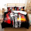 Chłopcy Czerwony Czarny Wysokiej Jakości 3 SZTUK Corpse Bride Skull 3d Pościel Zestaw Pojedynczy Królowa King Size Duvet Cover PillowCazy Zestawy Łóżko