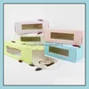 5 цветов длинная картонная пекарня коробка для пирога швейцарские коробки Упаковка печенья SN1577 Drop Delivery 2021 Упаковочный офис школьный бизнес инд