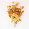 زهور الزهور الزهور أكاليل الحرير الاصطناعي الهندباء بالجملة باقة زفاف بيضاء ديكور البحر الأبيض المتوسط