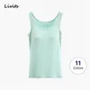 Dames Tank-Top Ingebouwde BH Atted Stretchable Modal Push-Up Tops Camisoles Tube Vest Mouwloze Sexy Casual Koreaans SA1001 220318