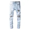 20SS MENS DESIGNER JEANS ENJESKAP RIPPAD BIKER SLIM FIT MOTORCYCLE DENIM FÖR MÄNS S TOPA KVALITETSMODE JEAN MANS PANTS POUR HOMM333B