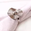 Gold Hat Napkin Rings Serviette Buckle Wedding Decoratie Silver Round Holder Hotel Tafel Diner D7548