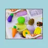 Erasers Correction Supplies Office School Business Industrial Ship 100Pcs 3D Fresh Fruit Vegetables Creative Novel Food Rubber Pencil Eras