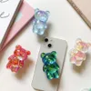 3D Cute Laser Bear Supporto per telefono cellulare Grip Tok Staffa Supporto per cellulare Griptok Desktop Finger Stand Mount