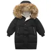 Winter New Children Large Wool Collar Camouflage Down Jacket Boys And Girls Medium And Long Cotton Jacket Thickened Warm Jacket J220718