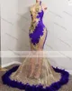 Partykleider Funkelndes schwarzes Meerjungfrau-Abendkleid Stehkragen Federperlen Sexy Luxus-Abschlussballkleider Dubai Frauen formelle KleiderParty