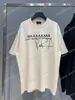 22SS Hommes Femmes Designers T-shirt Signature Lettres imprimées Paris Imprimer manches courtes Col ras du cou Streetwear noir gris blanc xinxinbuy XS-L