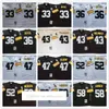 NCAA 75th Vintage Football 36 Jerome Bettis Jerseys Stitched 43 Troy Polamalu 58 Jack Lambert 33 Merril Hoge 47 Mel Blount 52 Mike Webster Jersey Black