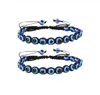 Türkei Blue Evil Eye Charm Perlenstränge Armbänder Frauen Handgefertigtes geflochtenes Schnurseilarmband