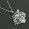 Men Women Hip Hop Tiger Pendant Necklace with Chain HipHop Iced Out Bling Necklaces Fashion Charm Jewelry gifts 3 Colors