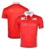 F1 T-shirt formule 1 équipe rouge T-shirts été hommes décontracté respirant polos mode revers T-Shirt grande taille maillot de course