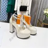 2022 Fame platform pump Jurk Schoenen kristal Pumps diamanten enkelbandjes sandalen shine 12cm Luxe designer hoge hakken kalfsleer nods sexy damesschoen zomer