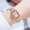 Zegarek na rękę srebrną stal ze stali nierdzewnej zegarek luksusowe 2022 Wodoodporne kobiety kwarcowe zegarki wysokiej jakości clockwrist331u