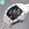 Luxury Mens Mechanics Watch Richa Milles Minority Ceramic Female White Sapphire Holuched Out Full-Automatic Mechanical Milemir RM055