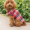 Pet Dog Apparel Plaid Shirts Clothes Button Puppy Coat Dogs Supplies