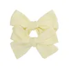 2pcs/conjunto de barretas de algodão para garotas bonitas colorido color bowknot hair clip