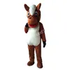 Costumes de mascotte de cheval brun Costume de personnage de dessin animé de haute qualité Costume Halloween Fête à thème en plein air Adultes Robe unisexe