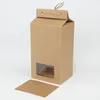 TEA PACKAGE BOX GRUND WRAP CARTOBARE KRAFT PAPPER BACED FOOD NUT Matförvaring Standing Up Packing C0616G076453124