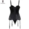 Black Shinny Womens Steampunk Gothic Lace Corset Faux Leather Bra Bustier Lingerie Plus Size Sxxxxxxl 220812