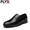 PLYX Scarpe da uomo nuove Scarpe da uomo in pelle nera Taglie forti Scarpe da papà di mezza età Calzature da cerimonia da uomo Scarpe da uomo d'affari 3848 210312