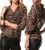 Женские блузкие рубашки модные блуза Женщины дикие леопардовые шифоновые женщины сексуальная рубашка с длинным рукавом свободная v nemberwearwomen