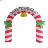 Free Ship Outdoor Activities 4m attractive Christmas inflatable candy arch door with LED lighting for sale