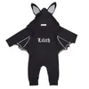 Body per bebè gotico Costume da pipistrello personalizzato Regalo per la doccia Divertente vestito di Halloween Tutina raccapricciante 220402