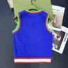 Gilet senza maniche estivi Serbatoi Moda Lettera Ricamo Camicie da ragazza Camicie da donna elastiche in maglia di lusso Abbigliamento