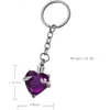 Pendant Necklaces Engraved Text Heart-shaped Birthstone Key Chain Cremation Jewelry For Ashes Stainless Steel Keychain