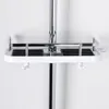 Shower Storage Rack Bathroom Pole Shelves Holder Detachable Tray Rack Organizer Shampoo Tray Single Tier Shower Head Holder 220527