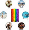Rainbow Flags Gay Pride Beach Towel LGBT Pride Parade Bath Towels Decor Pride Stuff for Sports Travel Quick Dry