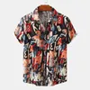 Blouzen voor dames shirts zomer zomerse mouw shirt knoppen dames Hawaiian casual camisa masculina bedrukte strand kortduren