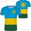 RWANDA t-shirt bricolage gratuit sur mesure nom numéro rwa T-Shirt drapeau de la nation rwandais rwandais français pays texte imprimer po vêtements 220702