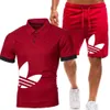 Men Brand Sets Tracksuit 100% Cotton T Shirt Men Clothing Fashion Streetwear Solid Color Suit Male Casual Sportswear 2 Piece Short