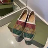 نساء جاكار Espadrille Designer أحذية مسطحة الجلود Espadrilles متسكع