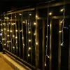 Strängar 5 m jularland led istack gardin stränglampor dropp 96 fairy trädgård street utomhus dekorativa lysspår