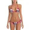 Sexig söt bikinis baddräkt anime min hjälte akademi 3d skriva ut himiko toga cosplay kvinnlig simning för kvinnor bikinis set w220617