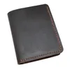 Wallets Design Crazy Horse Leather Men Genuine Handmade Wallet Short Purse Small Card Holder For MaleWallets