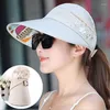 Berets Summer Sun Hat z perłą regulowaną duże głowice szerokokąpione plażę UV Ochrona Pakowacja Paknabka withberets Wend22