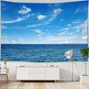Хиппи Стена Висящий пляжный полотенце Дом Декор красивый морской гоплен гоплен синий небо