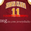 NCAA Steve Nash Santa Clara Bronchos Koleji Basketbol Jersey Mens 11 Dikişli BasketbolJerseys Gömlek