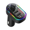 Bunte Atmosphäre Atemlicht PD Daul USB-Schnellladegerät C12 Auto-MP3-Bluetooth-Player FM-Transmitter