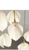 Moderne keramiek bloemblaadjes led hanglamp lichten glans hotel lobby villa loft decor woonkamer thuis trappen hangende licht armatuur