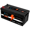 LiFePO4 battery 12V200AH large rubber shell, built-in BMS display, used for golf cart, forklift, inverter, Campervan