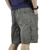 Summer 100% Cotton Mens Short Pants Casual Cargo Shorts Men Camouflage Baggy Elastic Waist Plaid Plus Size Male Short Big Size 220629